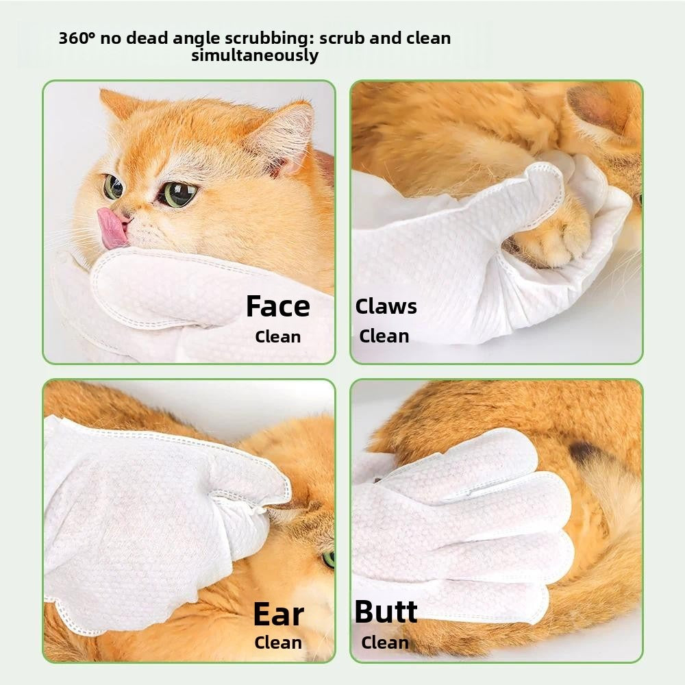 Pet grooming wipes gloves