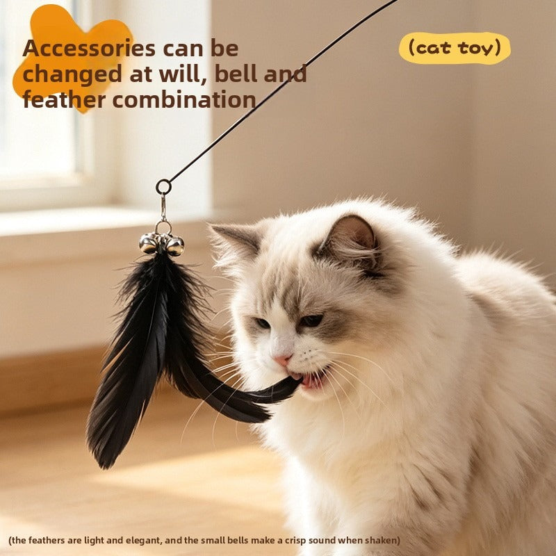 Cat wand teaser toy