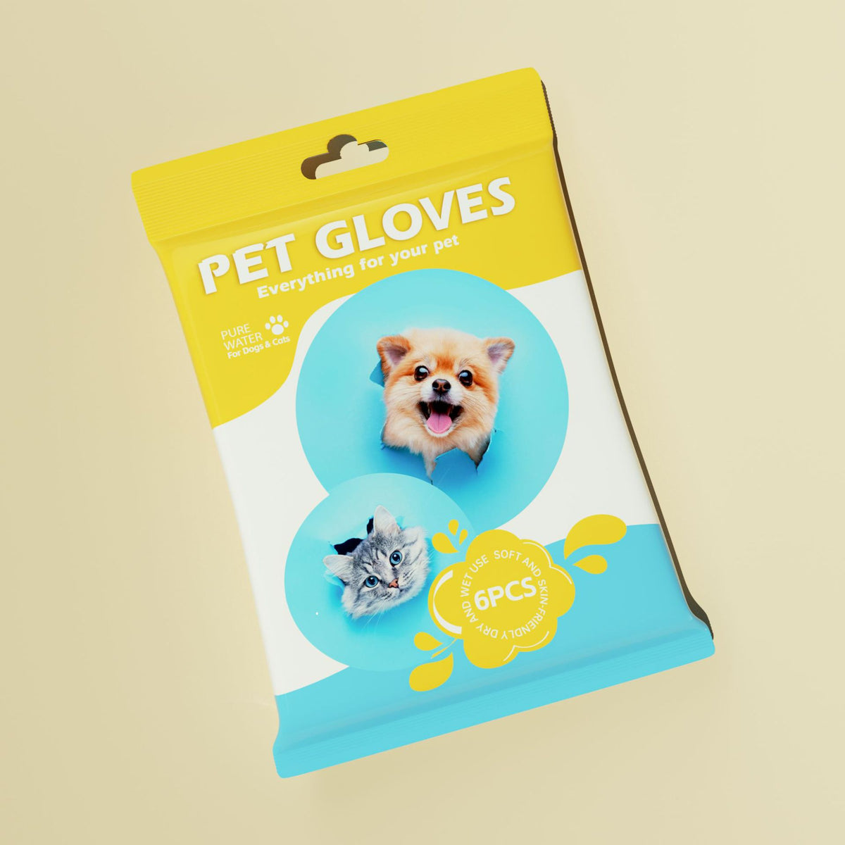 Pet grooming wipes gloves