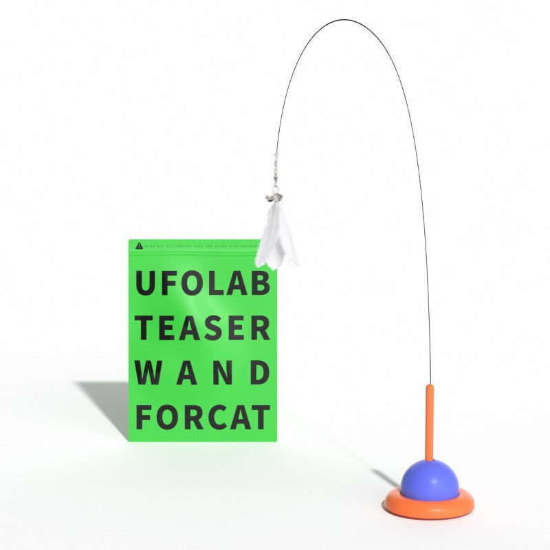 Cat wand teaser toy
