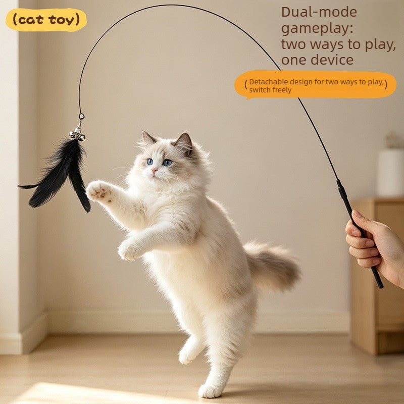 Cat wand teaser toy